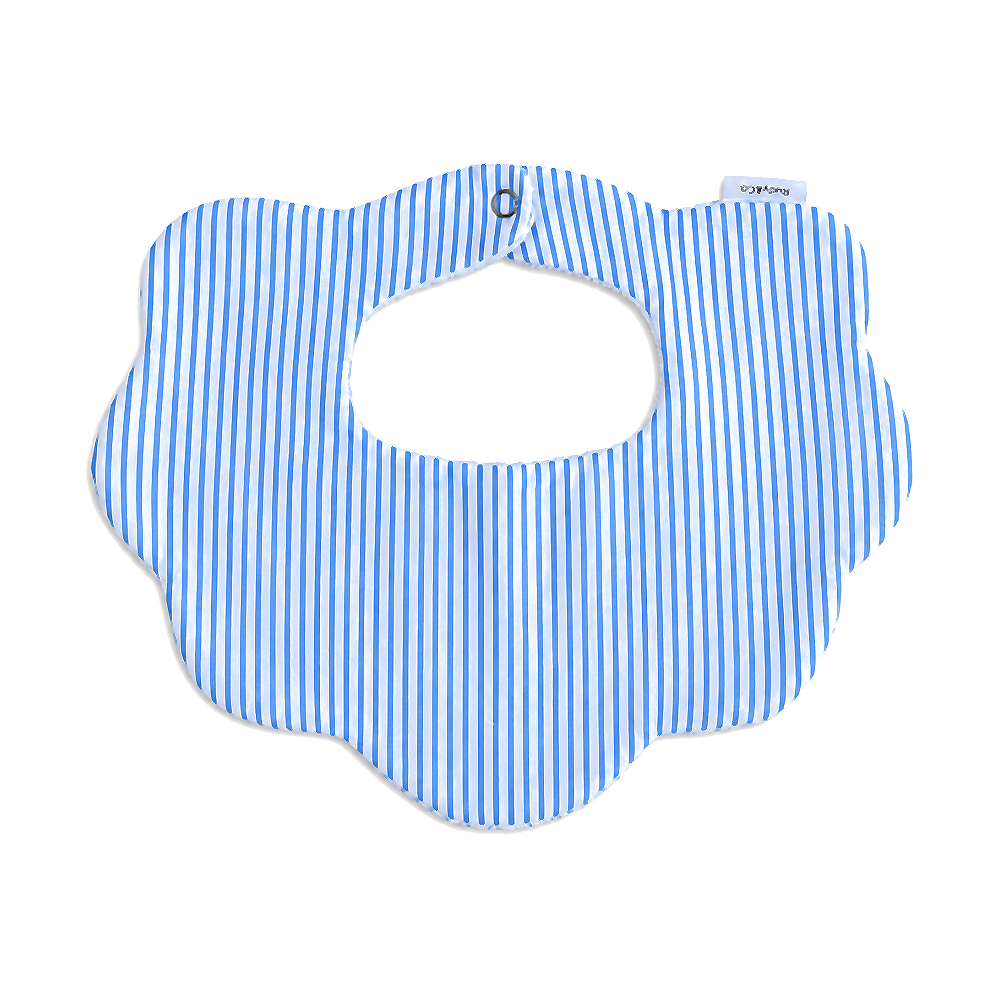 Milo pastel gingham scalloped cotton baby bib by Rudy & Co
